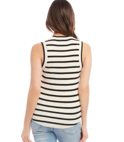 Ribbed Sleeveless Sweater Tank