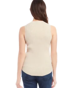 Ribbed Sleeveless Sweater Tank