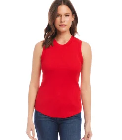 Ribbed Sleeveless Sweater Tank