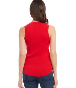 Ribbed Sleeveless Sweater Tank