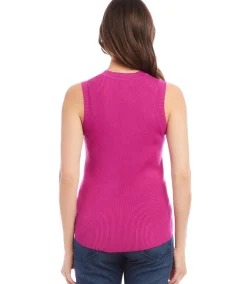 Ribbed Sleeveless Sweater Tank