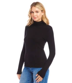 Ribbed Turtleneck Top
