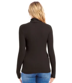Ribbed Turtleneck Top