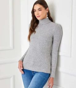 Ribbed Turtleneck Top