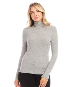 Ribbed Turtleneck Top