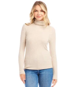 Ribbed Turtleneck Top