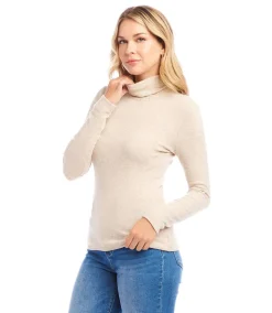 Ribbed Turtleneck Top