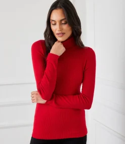 Ribbed Turtleneck Top