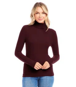 Ribbed Turtleneck Top