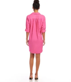 Roll Tab Sleeve Shirtdress