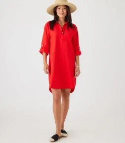Roll Tab Sleeve Shirtdress