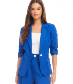 Ruched Sleeve Jacket