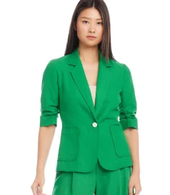 Ruched Sleeve Jacket