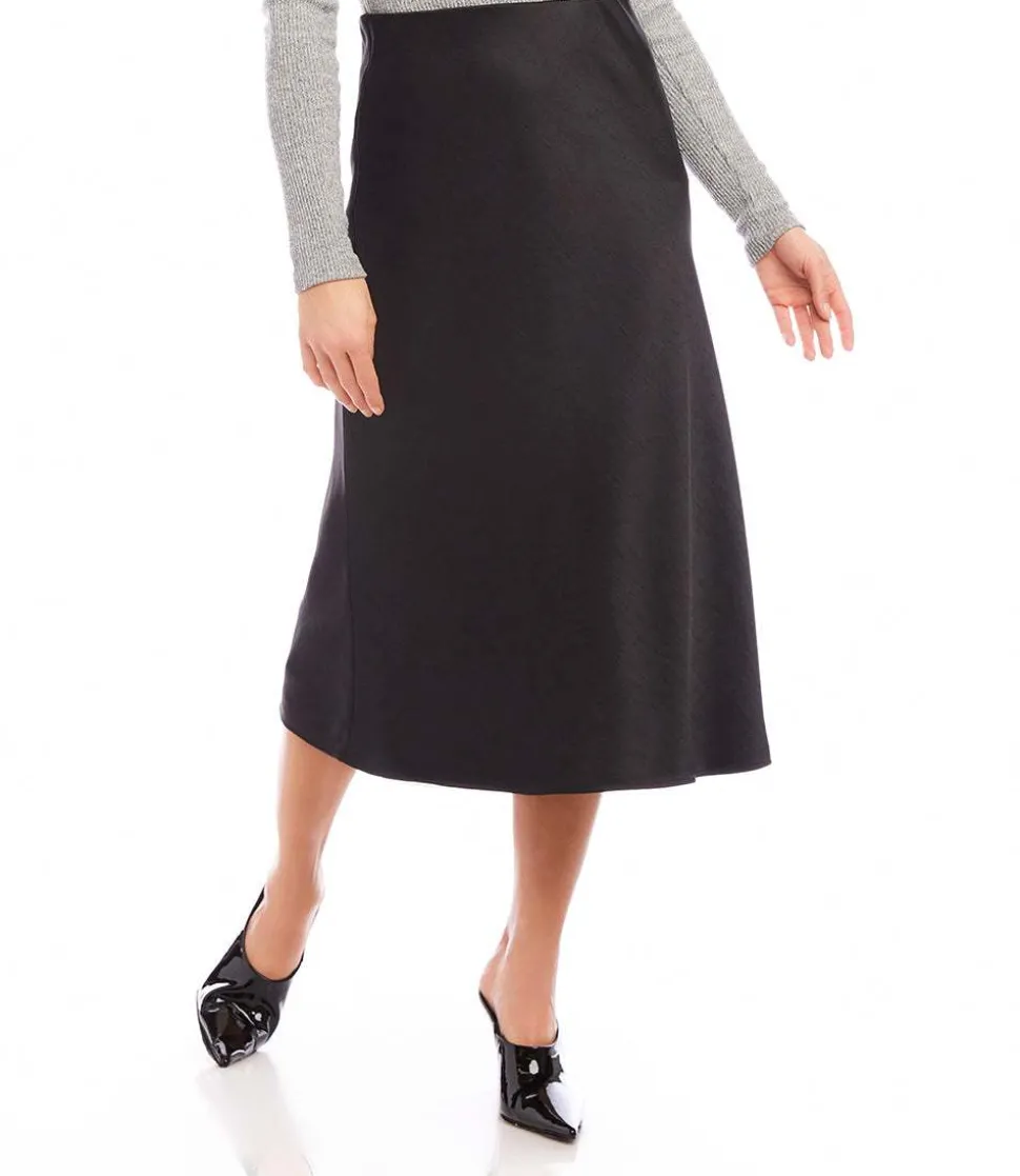 Satin Bias Cut Midi Skirt