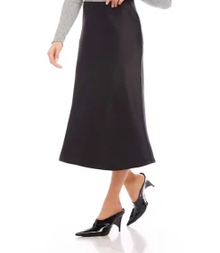 Satin Bias Cut Midi Skirt