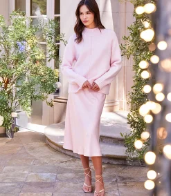 Satin Bias Cut Midi Skirt