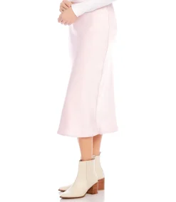 Satin Bias Cut Midi Skirt