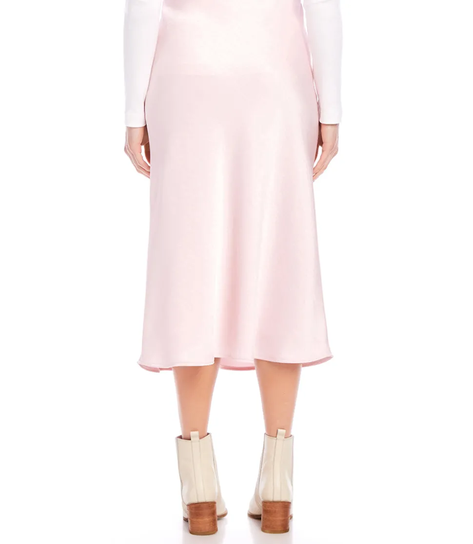 Satin Bias Cut Midi Skirt