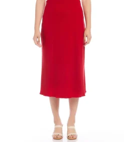 Satin Bias Cut Midi Skirt