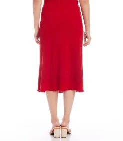 Satin Bias Cut Midi Skirt
