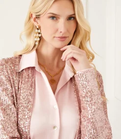 Satin Side Pleat Shirt