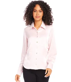Satin Side Pleat Shirt