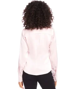 Satin Side Pleat Shirt