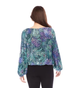 Sequin Boatneck Top