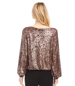 Sequin Boatneck Top