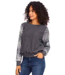 Sequin Sleeve Top