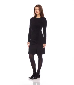 Shirred Long Sleeve Dress