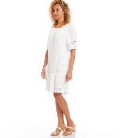 Short Sleeve Embroidered Dress