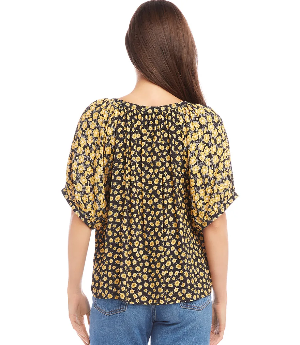 Short Sleeve Peasant Top