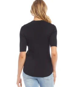 Short Sleeve Ribbed Sweater