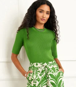 Short Sleeve Ribbed Sweater
