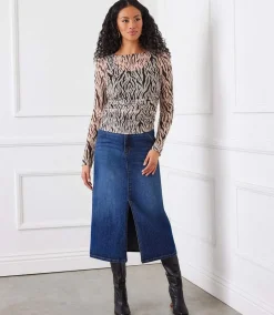 Side Shirred Mesh Top