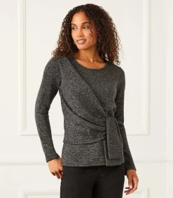 Side Tie Metallic Top