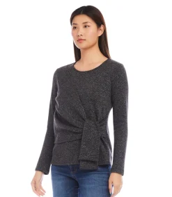 Side Tie Metallic Top