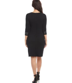 Silver Studded Sheath Dress