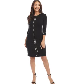 Silver Studded Sheath Dress