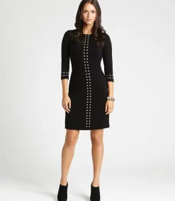 Silver Studded Sheath Dress