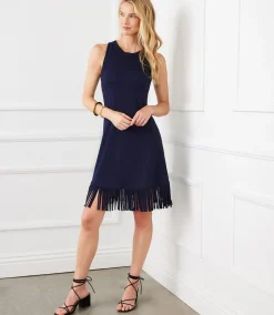 Sleeveless Fringe Hem Dress