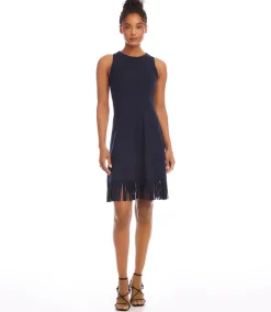 Sleeveless Fringe Hem Dress