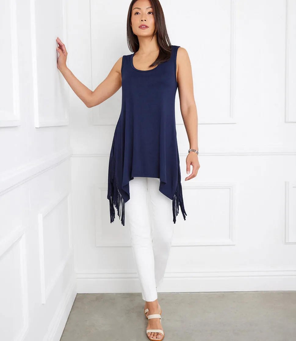 Sleeveless Fringe Top