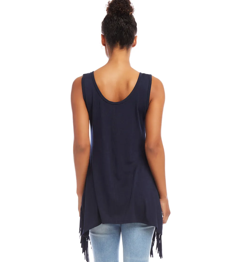 Sleeveless Fringe Top
