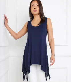 Sleeveless Fringe Top