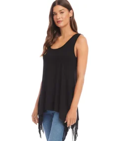 Sleeveless Fringe Top