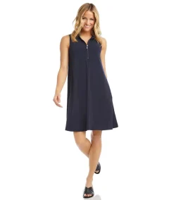 Sleeveless Zip-Up Travel Dress