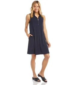 Sleeveless Zip-Up Travel Dress