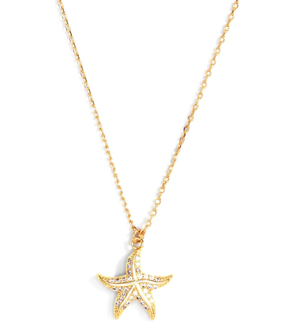 Small Pavé Starfish Necklace